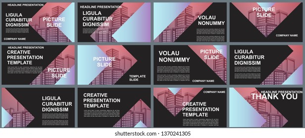 Background Business Presentation Templates. Design Vector Infographic Elements For Presentation Slides, Annual Report, Business Marketing, Brochure, Flyers, Web Design And Banner, Presentation.