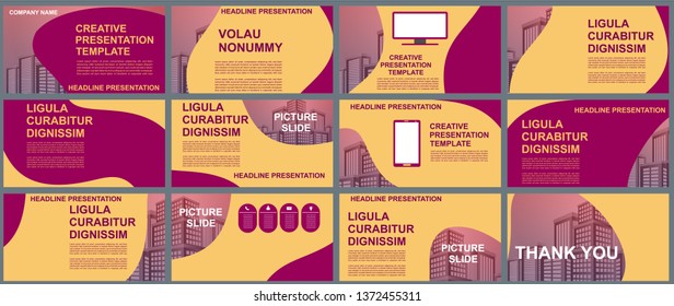 Background Business Presentation Templates. Design Vector Infographic Elements For Presentation Slides, Annual Report, Business Marketing, Brochure, Flyers, Web Design And Banner, Presentation.