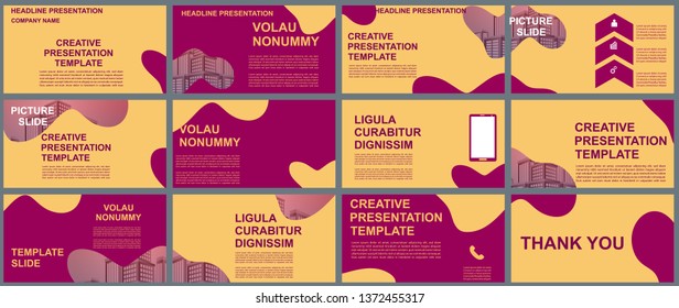 Background Business Presentation Templates. Design Vector Infographic Elements For Presentation Slides, Annual Report, Business Marketing, Brochure, Flyers, Web Design And Banner, Presentation.