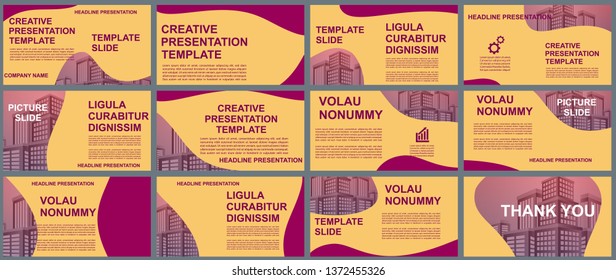 Background Business Presentation Templates. Design Vector Infographic Elements For Presentation Slides, Annual Report, Business Marketing, Brochure, Flyers, Web Design And Banner, Presentation.