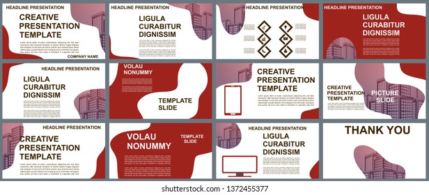 Background Business Presentation Templates. Design Vector Infographic Elements For Presentation Slides, Annual Report, Business Marketing, Brochure, Flyers, Web Design And Banner, Presentation.