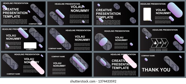 Background Business Presentation Templates. Design Vector Infographic Elements For Presentation Slides, Annual Report, Business Marketing, Brochure, Flyers, Web Design And Banner, Presentation.