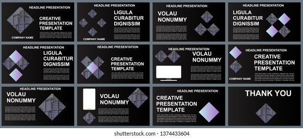 Background Business Presentation Templates. Design Vector Infographic Elements For Presentation Slides, Annual Report, Business Marketing, Brochure, Flyers, Web Design And Banner, Presentation.