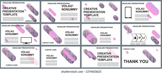 Background Business Presentation Templates. Design Vector Infographic Elements For Presentation Slides, Annual Report, Business Marketing, Brochure, Flyers, Web Design And Banner, Presentation.