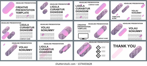 Background Business Presentation Templates. Design Vector Infographic Elements For Presentation Slides, Annual Report, Business Marketing, Brochure, Flyers, Web Design And Banner, Presentation.