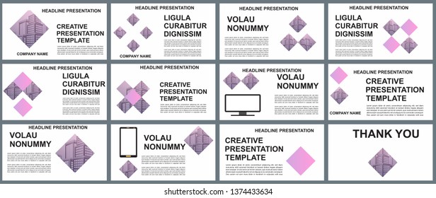 Background Business Presentation Templates. Design Vector Infographic Elements For Presentation Slides, Annual Report, Business Marketing, Brochure, Flyers, Web Design And Banner, Presentation.