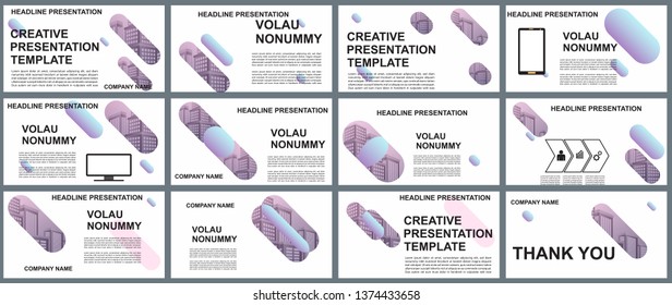 Background Business Presentation Templates. Design Vector Infographic Elements For Presentation Slides, Annual Report, Business Marketing, Brochure, Flyers, Web Design And Banner, Presentation.
