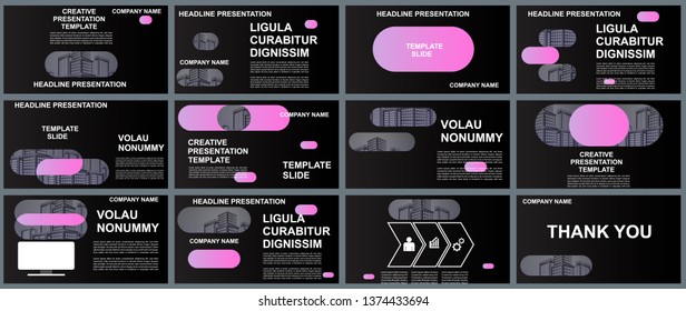Background Business Presentation Templates. Design Vector Infographic Elements For Presentation Slides, Annual Report, Business Marketing, Brochure, Flyers, Web Design And Banner, Presentation.
