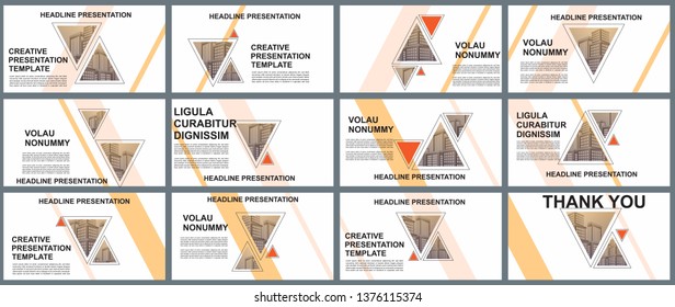 Background Business Presentation Templates. Design Vector Infographic Elements For Presentation Slides, Annual Report, Business Marketing, Brochure, Flyers, Web Design And Banner, Presentation.