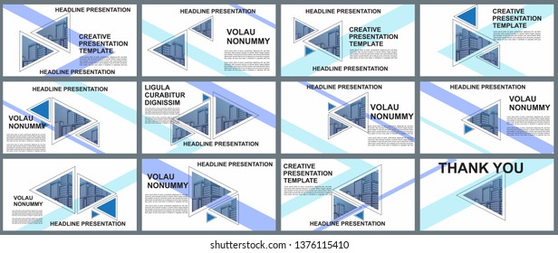 Background Business Presentation Templates. Design Vector Infographic Elements For Presentation Slides, Annual Report, Business Marketing, Brochure, Flyers, Web Design And Banner, Presentation.