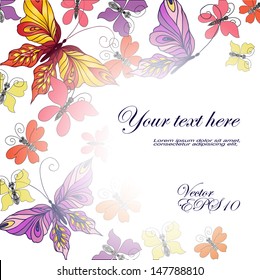 background with butterflies