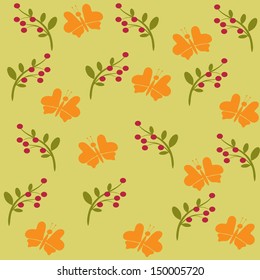 background with butterflies