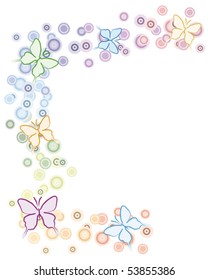 background with butterflies