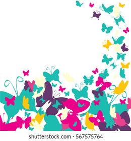 background with butterflies,