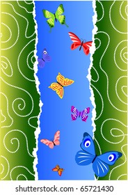 background with butterflies
