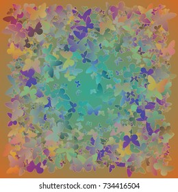 Background of butterflies. Abstract vector pattern of butterflies