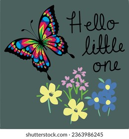 Background with butterflies and flowers  Butterfly with flowers  Butterfly design for t-shirt svg