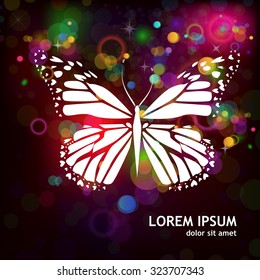 Background with butterflies. Vector