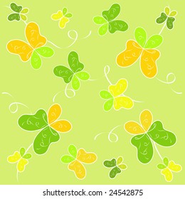 Background with butterflies, vector illustration, seamless