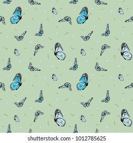 background with butterflies.vector illustration