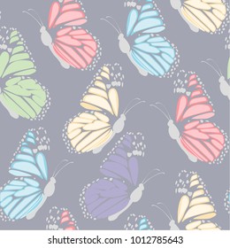 background with butterflies.vector illustration