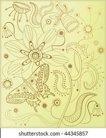Background with butterfly