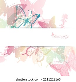 background of butterfly silhouette illustration 