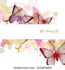 background of butterfly silhouette illustration 