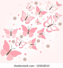 Background with Butterfly for you. Vector illustration