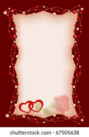 Background by the Valentine's day with red roses