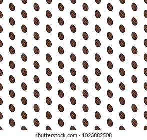 Background for cafe and restaurant menu design. Seamless vector pattern with coffee beans.