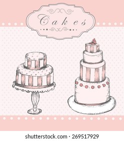 Background with cakes