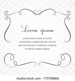 Background with calligraphic decorative elements.