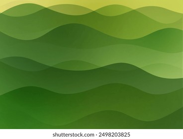 A background with calm flowing lines and curved lines: green, dark green, green, moss green