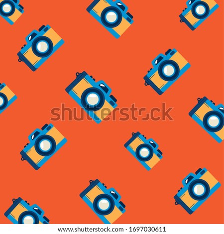 background of cameras photographic devices vector illustration design