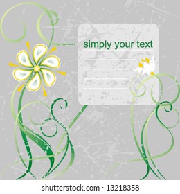 background with camomile. grey