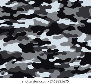
background camouflage gray pattern seamless fabric texture vector fashionable winter design