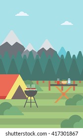 Background of camping site.