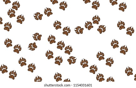 background with canine prints