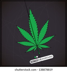 Background with Cannabis leaf