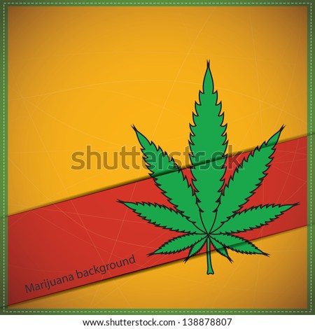Background with Cannabis leaf