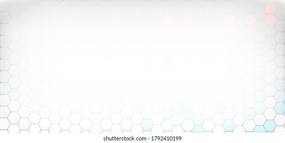 Background for captions on the video. Cube hexagon pattern vector background