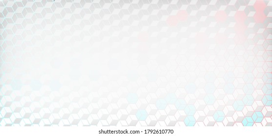 Background for captions on the video. Cube hexagon pattern vector background