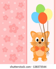  Background card with funny cat