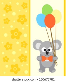  Background card with funny koala