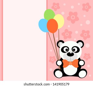  Background card with funny panda