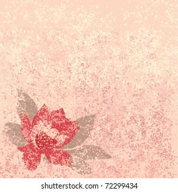 Background a card with a gentle flower