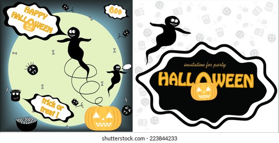 Background for card / invitation to party to celebrate Halloween