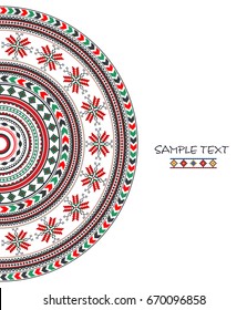 Background card with traditional Romanian ornament and place for text. 