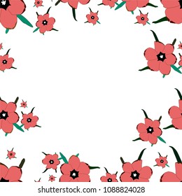background for a card from tulip flowers